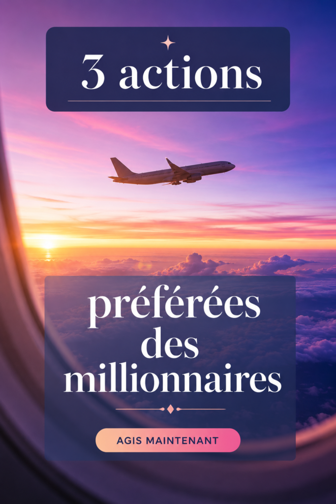 Trois actions inspirantes des millionnaires qui peuvent transformer votre quotidien.
