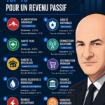 Un graphique montrant des actions à dividende croissantes avec un fond financier.