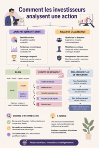 Femme utilisant un ordinateur pour analyser des actions sur le marché.