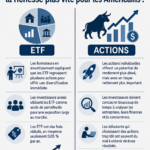 Femme réfléchissant à ses investissements en ETF et actions