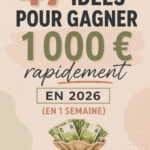 Femme réfléchissant à des méthodes pour gagner 1000 $ rapidement.