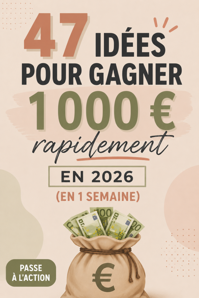 Femme réfléchissant à des méthodes pour gagner 1000 $ rapidement.