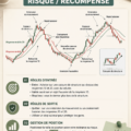 Graphique illustrant le ratio risque-récompense pour des investissements variés.