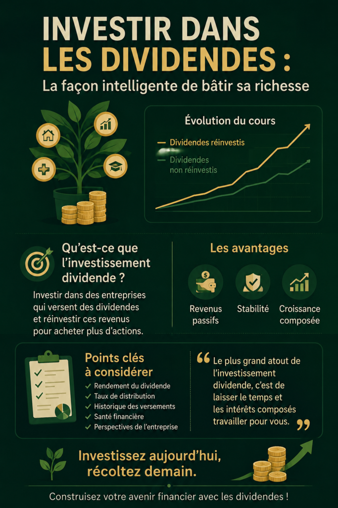 Femme souriante examinant des graphiques financiers à propos des investissements en dividendes.