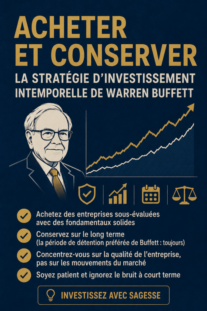 Couverture sur la stratégie d'investissement de Warren Buffett