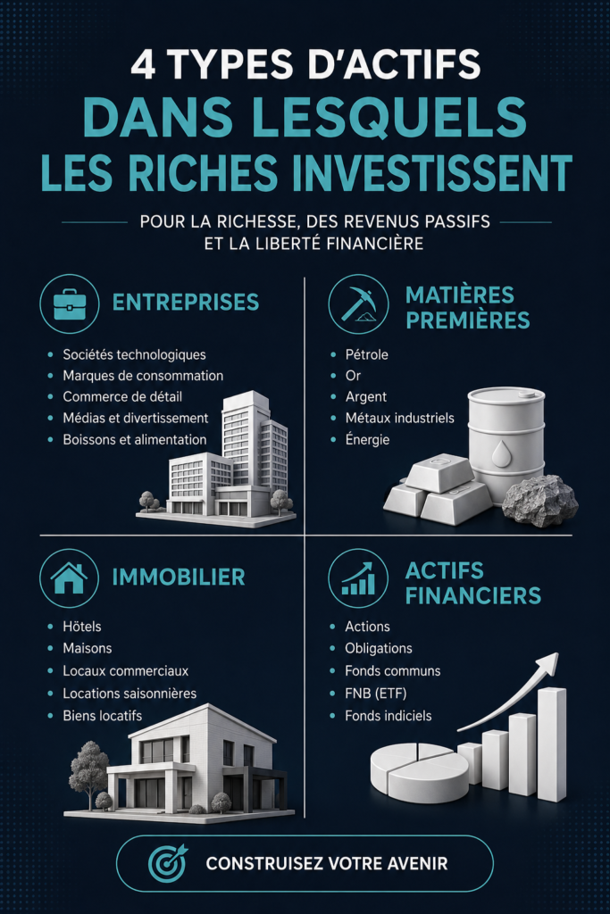 Un portefeuille d'investissements diversifiés sur fond financier
