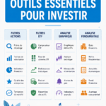 Un ordinateur portable affichant des graphiques d'investissement sur l'écran, illustrant des outils utiles pour investir.