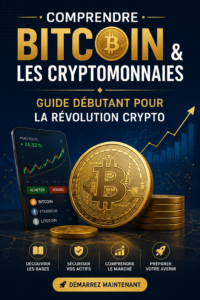 Un graphique représentant l'évolution du Bitcoin et des cryptomonnaies.