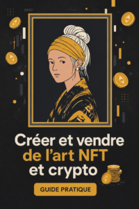 Art numérique représentant un NFT coloré et abstrait.