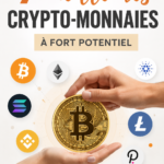 Visuel présentant les cryptomonnaies les plus prometteuses de 2023