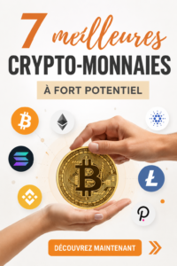 Visuel présentant les cryptomonnaies les plus prometteuses de 2023