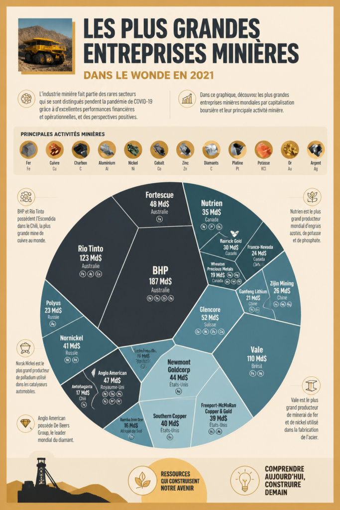 Vue d'ensemble des grandes entreprises minières
