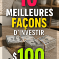 Image d'une femme réfléchissant à des options d'investissement avec une petite somme d'argent.