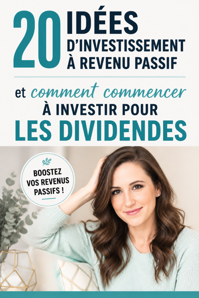 Idées d'investissement passif pour femmes de 30 à 50 ans