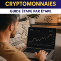 Femme examinant des graphiques de crypto-monnaies sur un ordinateur