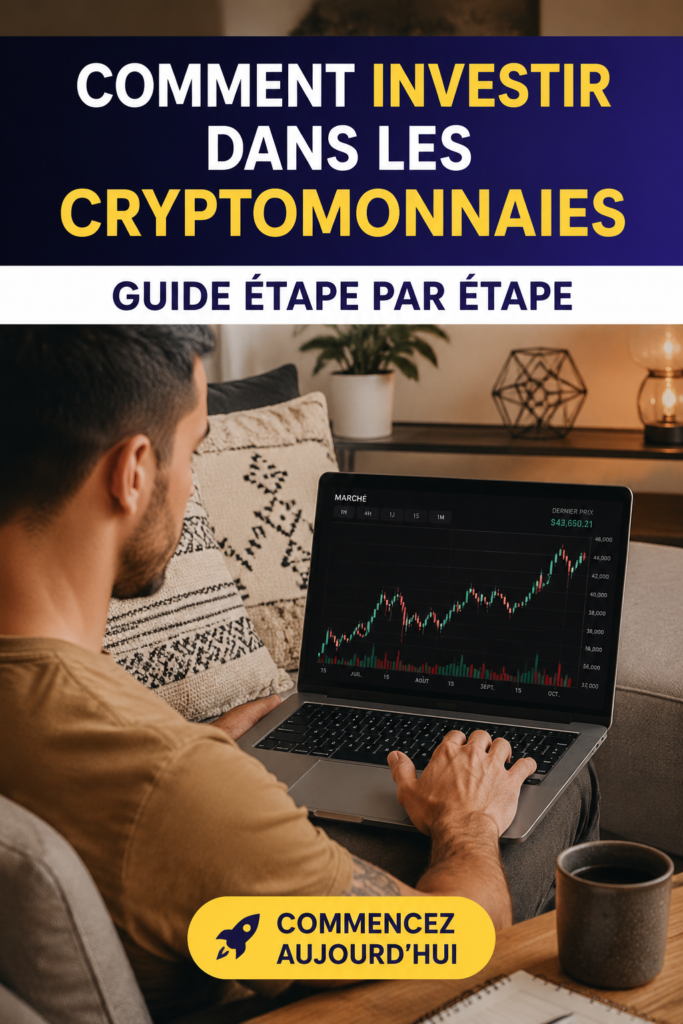 Femme examinant des graphiques de crypto-monnaies sur un ordinateur