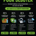 Femme heureuse consultant des graphiques d'investissement sur son ordinateur.