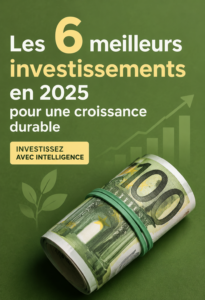 Image illustrant différents investissements financiers pour 2025.