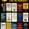 Une pile de livres sur la finance personnelle sur une table en bois.