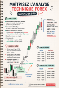 Graphique de trading illustrant l'analyse technique sur le Forex