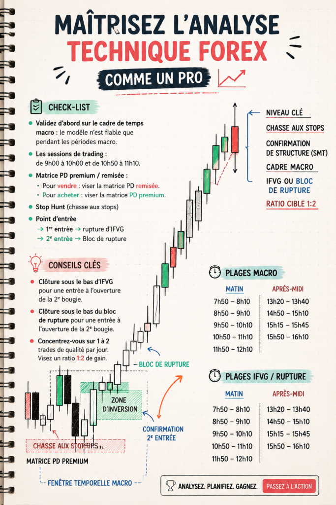 Graphique de trading illustrant l'analyse technique sur le Forex