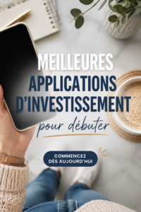 Image d'un smartphone affichant une application d'investissement conviviale pour les débutants.