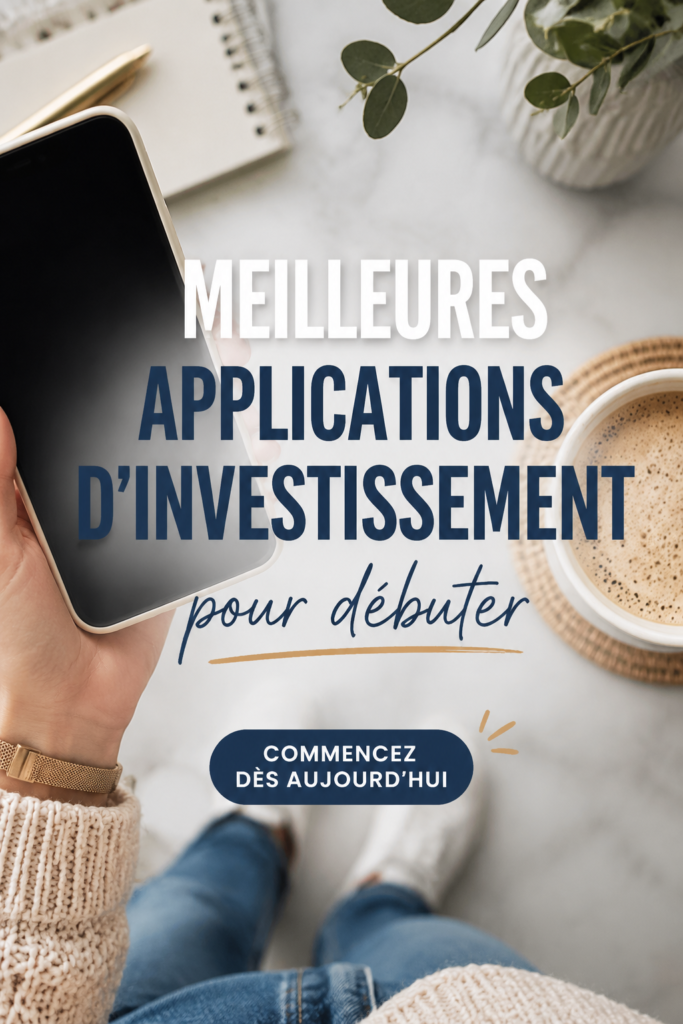 Image d'un smartphone affichant une application d'investissement conviviale pour les débutants.