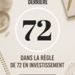 Illustration expliquant la règle des 72 en investissement financier.