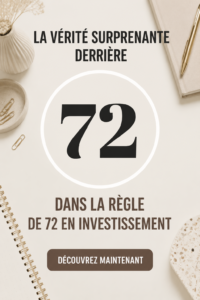 Illustration expliquant la règle des 72 en investissement financier.