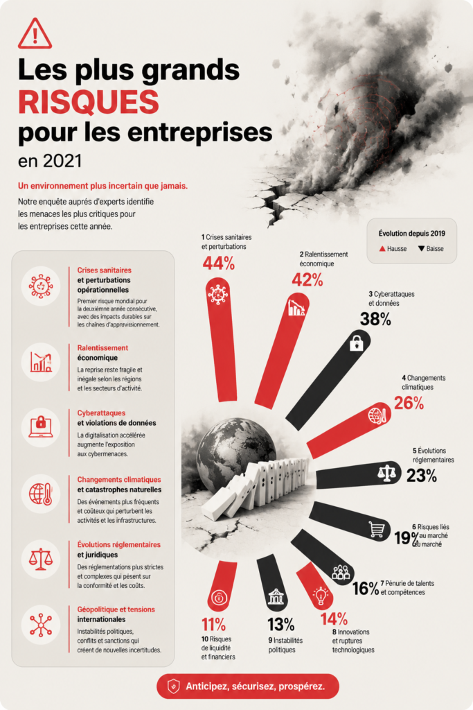 Image illustrant les risques d'entreprise à considérer en 2023