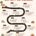 Femme planifiant sa roadmap de développement personnel avec un carnet et un café