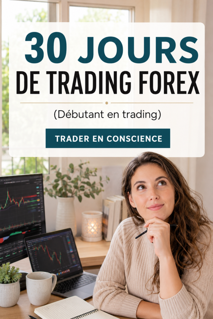 Femme souriante devant un ordinateur, découvrant le trading Forex