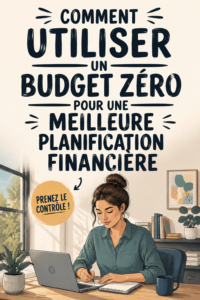 Illustration d'une femme planifiant son budget personnalisé