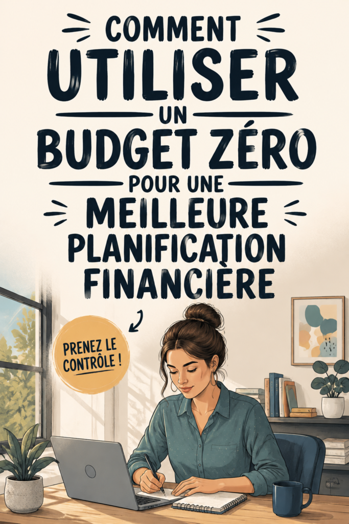 Illustration d'une femme planifiant son budget personnalisé