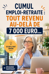 Une femme réfléchissant à ses options financières en cumulant emploi et retraite.