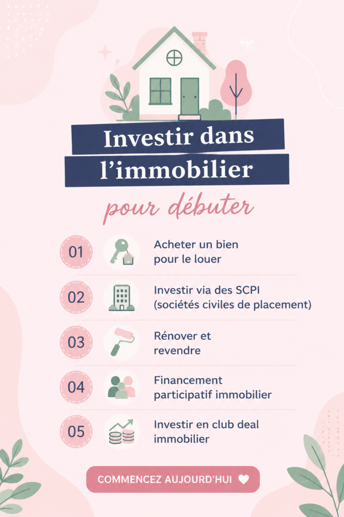 Femme heureuse devant un bien immobilier qu'elle envisage d'acheter.