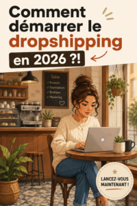 Femme souriante planifiant son business de dropshipping en 2026.