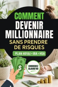 Femme souriante regardant des documents financiers représentant l'épargne et l'investissement.