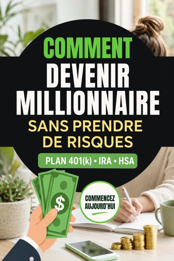 Femme souriante regardant des documents financiers représentant l'épargne et l'investissement.