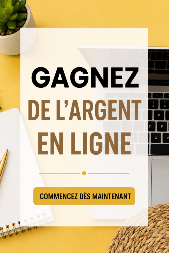 Femme souriante utilisant son ordinateur pour gagner de l'argent en ligne.