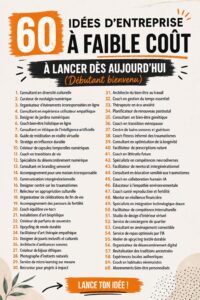 Une femme souriante travaille sur son projet d'entreprise à domicile avec un ordinateur portable et des notes.