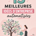 Une femme heureuse regardant des graphiques d'affaires de revenus passifs liés à l'automatisation.