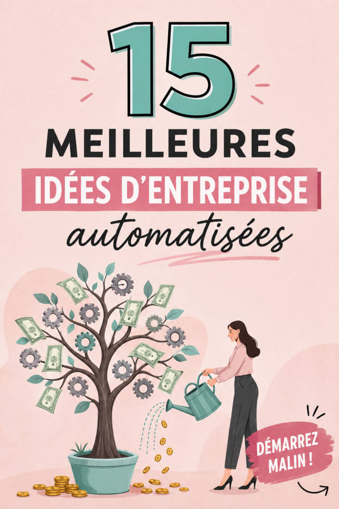 Une femme heureuse regardant des graphiques d'affaires de revenus passifs liés à l'automatisation.