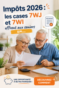 Image illustrant les cas d'utilisation des cases 7WJ et 7WI pour les impôts des seniors.