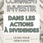 Femme examinant un document sur les investissements en actions à dividendes.