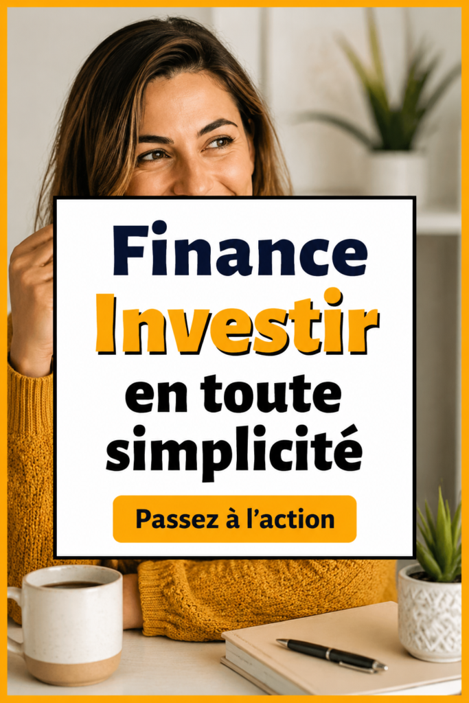 Une femme souriante consultant un graphique financier.
