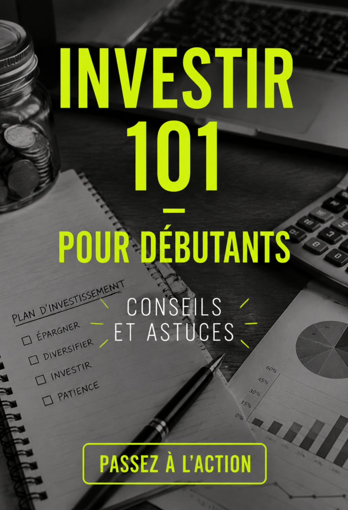 Femme souriante consultant un guide sur l'investissement