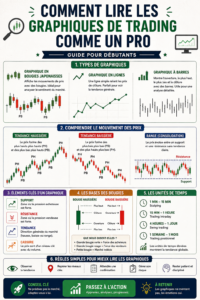 Femme analysant des graphiques de trading sur un ordinateur