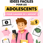 Un adolescent souriant tenant des billets de banque, symbolisant la réussite financière.
