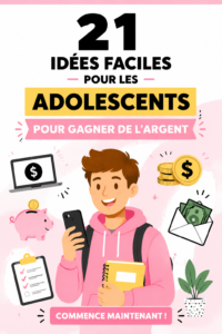 Un adolescent souriant tenant des billets de banque, symbolisant la réussite financière.